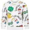 Stella Mccartney White Sweatshirt For Boy With Multicolor Print In White