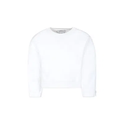 Stella Mccartney Kids' White Sweatshirt For Girl With Logo