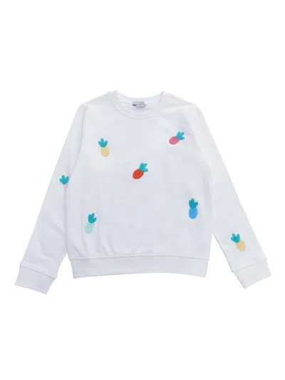 Stella Mccartney Kids' White Sweatshirt With Embroidery