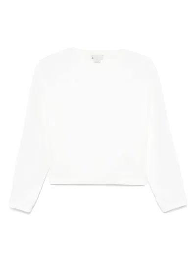 Stella Mccartney Kids' White Sweatshirt With Graphic Logo On Sleeve