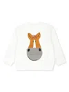 Stella Mccartney White Sweatshirt For Newborns With Horse Print In White