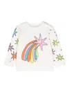 Stella Mccartney White Sweatshirt With Luminous Stars In White