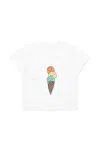 Stella Mccartney White T-shirt For Baby Boy With Ice Cream In White