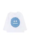 Stella Mccartney White T-shirt For Baby Boy With Monster In White