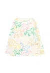 Stella Mccartney White T-shirt For Baby Girl With Horses In Multi