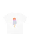 Stella Mccartney White T-shirt For Baby Girl With Ice Cream In White