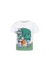 Stella Mccartney White T-shirt For Boy With Forest In White