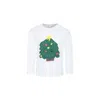 Stella Mccartney White T-shirt For Kids With Christmas Tree In White
