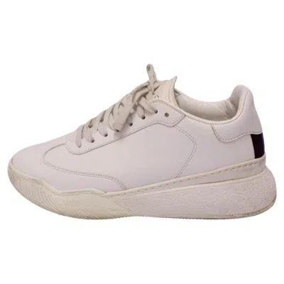 Pre-owned Stella Mccartney White Vegan Leather Low-top Sneakers - Eu 40