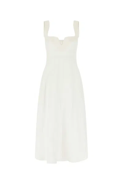 Stella Mccartney White Viscose Blend Dress In 9001