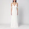 Stella Mccartney White Viscose Blend Dress With Ruffles In White