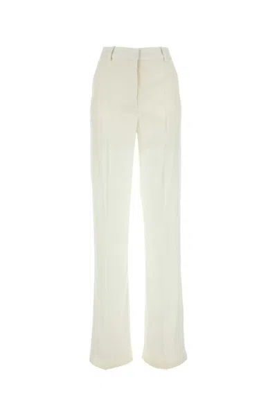 STELLA MCCARTNEY WHITE VISCOSE WIDE-LEG PANT