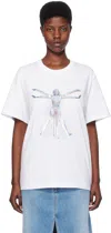 Stella Mccartney White Vitruvian Woman T-shirt In 9000 Pure White