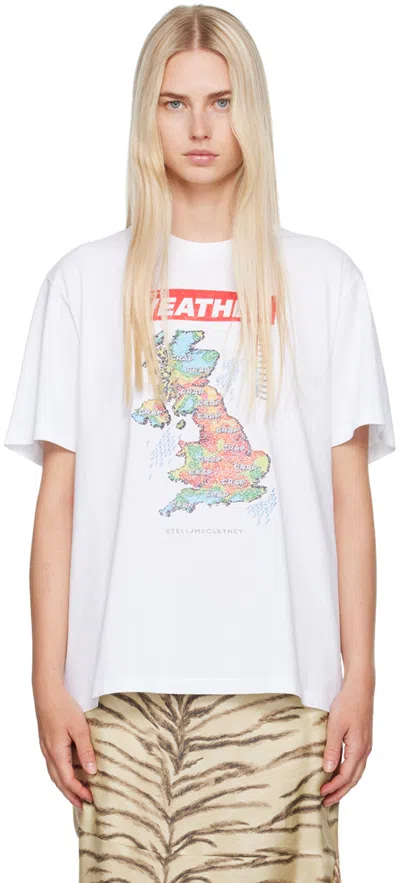 Stella Mccartney White 'weather' T-shirt In 9000 Pure White