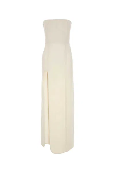 STELLA MCCARTNEY WHITE WOOL LONG DRESS
