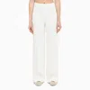 Stella Mccartney Wide Cream Trousers In White