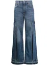 Stella Mccartney Workwear Blue Denim Pants In Blue