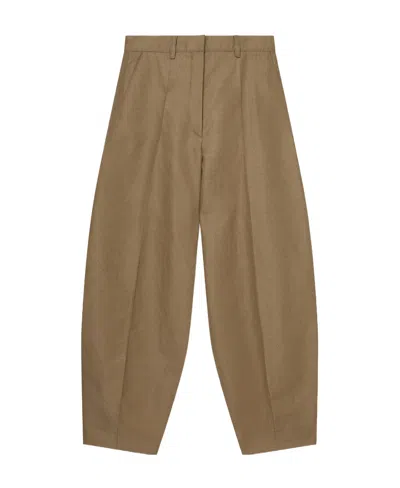 Stella Mccartney Wide-leg Chino Trousers In Brown