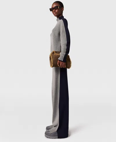 Stella Mccartney Wide-leg Contrast Panel Trousers In Multi