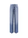 Stella Mccartney Wide Leg Denim Jeans In Blue