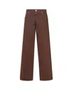 Stella Mccartney Wide Leg Trousers Five Pocket Style In Brown
