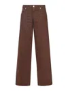 Stella Mccartney Wide-leg Denim Jeans In Brown