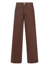Stella Mccartney Wide Leg Trousers Five Pocket Style In Brown