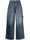Stella Mccartney Stella Mc Cartney Denim Cargo Jeans In Navy