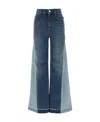 Stella Mccartney Double Vintage Blue Tones Slim Leg Jeans In Blue