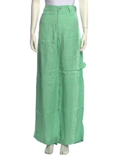 Pre-owned Stella Mccartney Wide Leg Pants W/ Tags In Green
