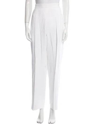 Pre-owned Stella Mccartney Wide Leg Pants In White