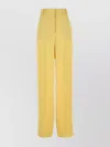 Stella Mccartney Stella Mc Cartney Yellow Satin Wide Leg Pant