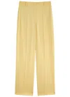 Stella Mccartney Wide-leg Satin Trousers In Yellow