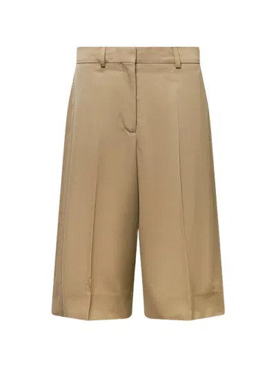 Stella Mccartney Wide-leg Tailored Shorts In Brown