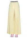 Stella Mccartney Wide Leg Trousers In Yellow