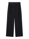 Stella Mccartney Wide-leg Wool Tuxedo Trousers In Black