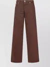 Stella Mccartney Wide Leg Trousers Five Pocket Style In Brown