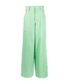 Stella Mccartney High-rise Wide-leg Pants In Green