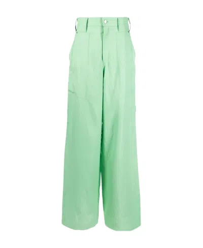 Stella Mccartney Wide Leg Trousers In Green