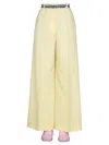 Stella Mccartney Wide Leg Trousers In Yellow