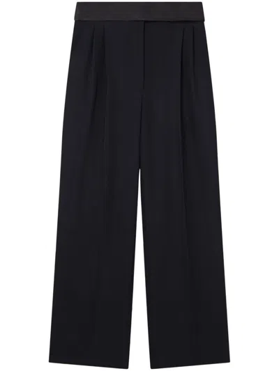 Stella Mccartney Wide Leg Tuxedo Pants In Black  