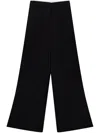 Stella Mccartney Pleated High-rise Wide-leg Wool Trousers In Black  