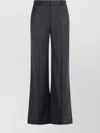 Stella Mccartney Wide-leg Wool Pants Featuring Pockets In Black