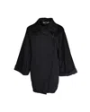 Stella Mccartney Wide Sleeve Coat In Black Polyester In Black