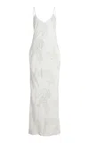 Stella Mccartney Leopard Pattern Sleeveless Midi Dress In Neutral