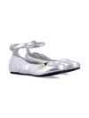 Stella Mccartney Metallic Faux Leather Ballet Flats In Animal Print