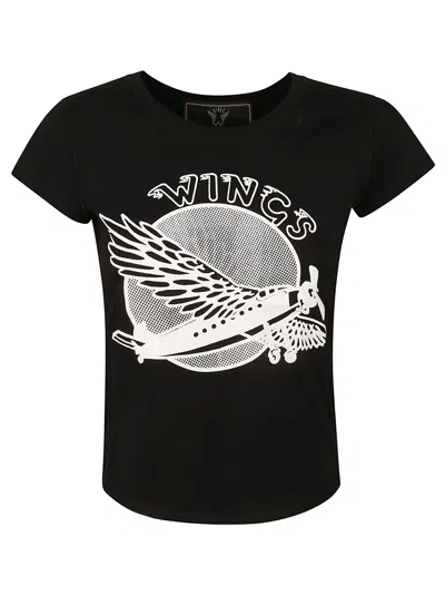 Stella Mccartney Wings Baby T-shirt In Black