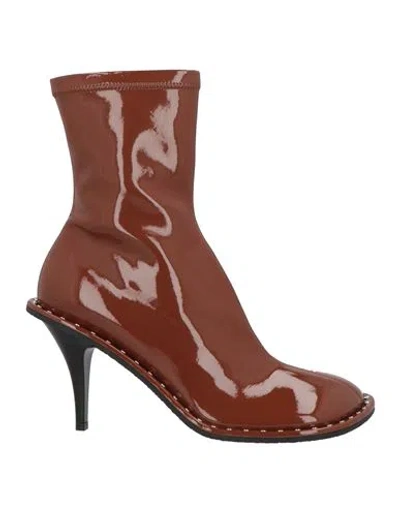 Stella Mccartney Woman Ankle Boots Brown Size 8 Textile Fibers