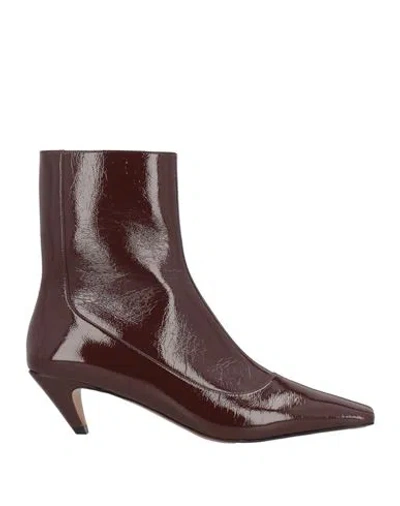 Stella Mccartney Woman Ankle Boots Burgundy Size 7 Synthetic Material