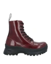 Stella Mccartney Woman Ankle Boots Burgundy Size 8 Textile Fibers In Red